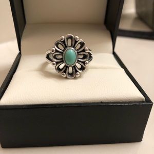 James Avery De Flores Ring with Turquoise